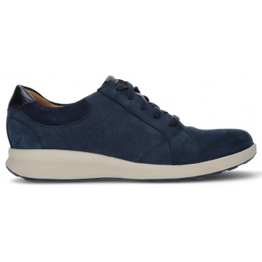 CLARKS UN ADORN LACE SNEAKERS NAVY