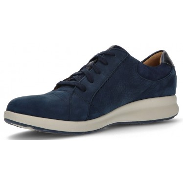 CLARKS UN ADORN LACE SNEAKERS NAVY