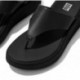 SANDALEN FITFLOP FW4 F-MODE LTH FLATFORM TOE-PO BLACK