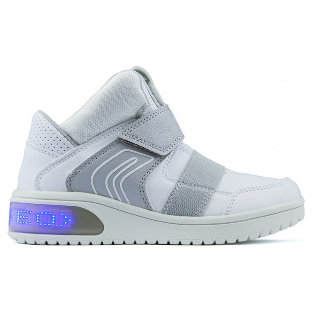 Booties Lichter GEOX JR XLED BOY WHITE Booties Lichter GEOX JR XLED BOY WHITE
