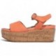 SANDALEN FITFLOP ELOISE CORK-WRAP WILDLEDER GC7 SUNSHINE_ORANGE