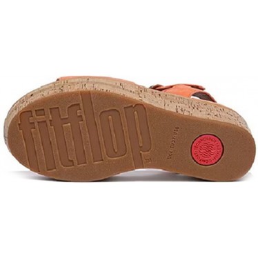 SANDALEN FITFLOP ELOISE CORK-WRAP WILDLEDER GC7 SUNSHINE_ORANGE