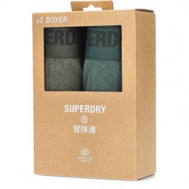 SUPERDRY BOXER M3110339 DOPPELPACK OLIVE