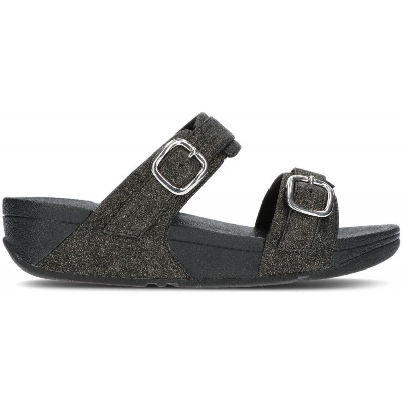 SANDALEN FITFLOP LULU VERSTELLBARE SLIDES BLACK