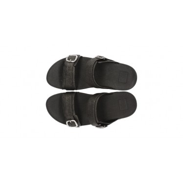 SANDALEN FITFLOP LULU VERSTELLBARE SLIDES BLACK