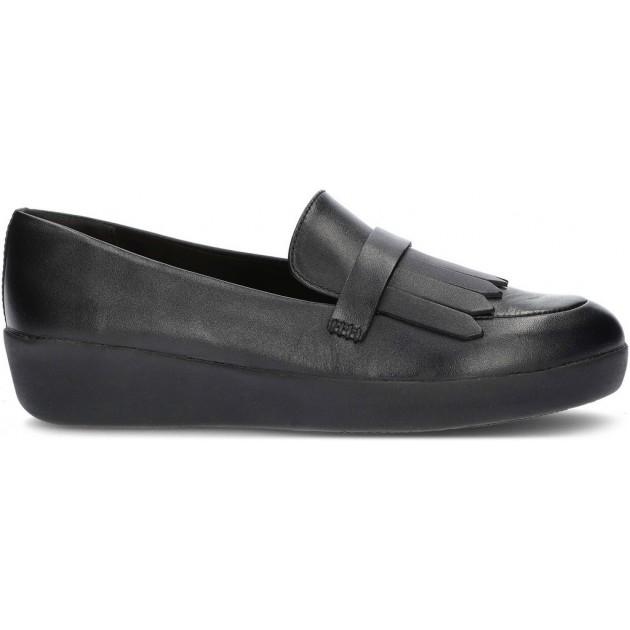 FITFLOP SUPERSKATE FRINGE EI6 MOKASSINS BLACK FITFLOP SUPERSKATE FRINGE EI6 MOKASSINS BLACK