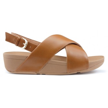 SANDALEN FITFLOP LULU CROSS RÜCKSEITE K03 BROWN