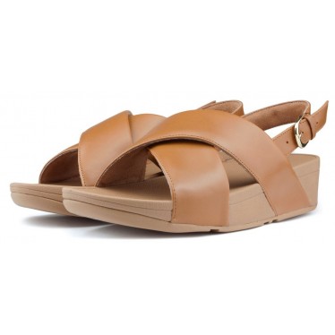 SANDALEN FITFLOP LULU CROSS RÜCKSEITE K03 BROWN