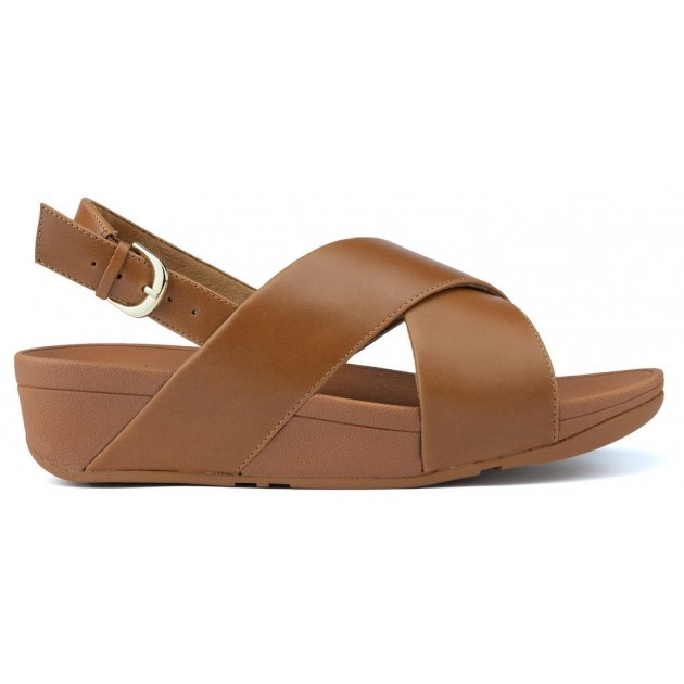 SANDALEN FITFLOP LULU CROSS RÜCKSEITE K03 CARAMEL