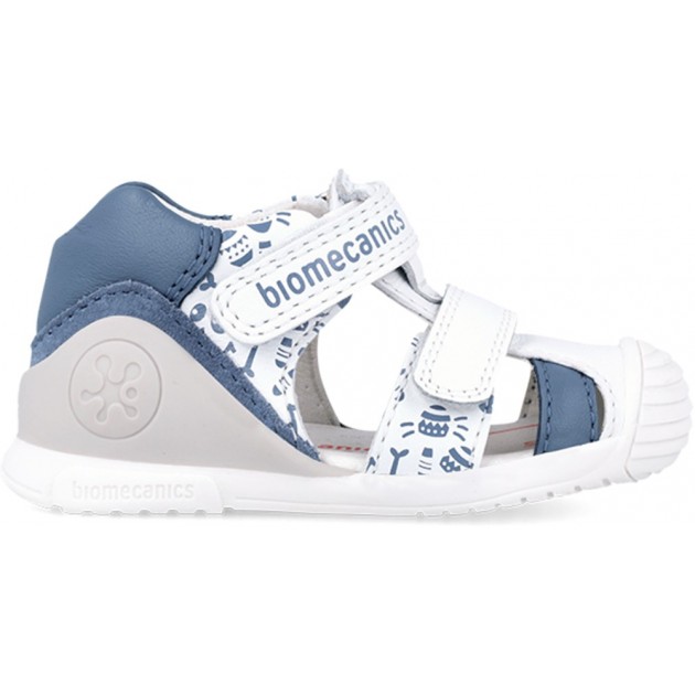 BIOMECANICS FIRST STEPS SANDALEN 242127 BEDRUCKT BLANCO