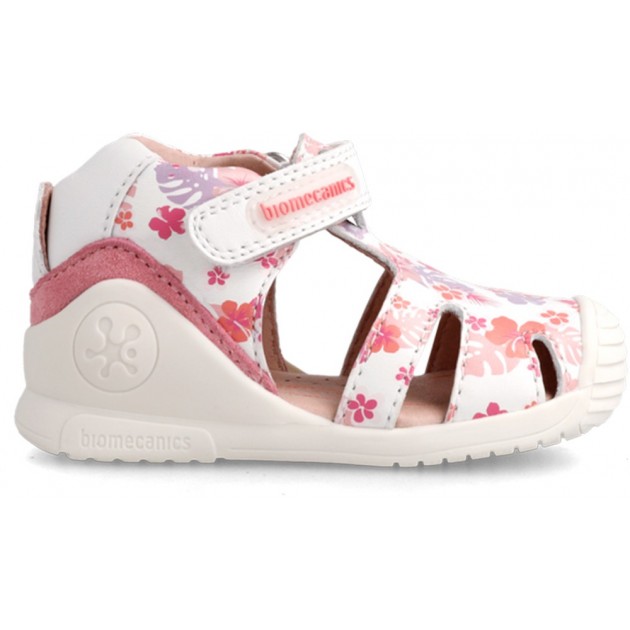 BEDRUCKTE BIOMECHANIK-SANDALE 222107 BLANCO_FLORES BEDRUCKTE BIOMECHANIK-SANDALE 222107 BLANCO_FLORES