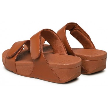 SANDALEN FITFLOP FV6 LULU VERSTELLBARE LEDER-SANDALEN LIGHT_TAN