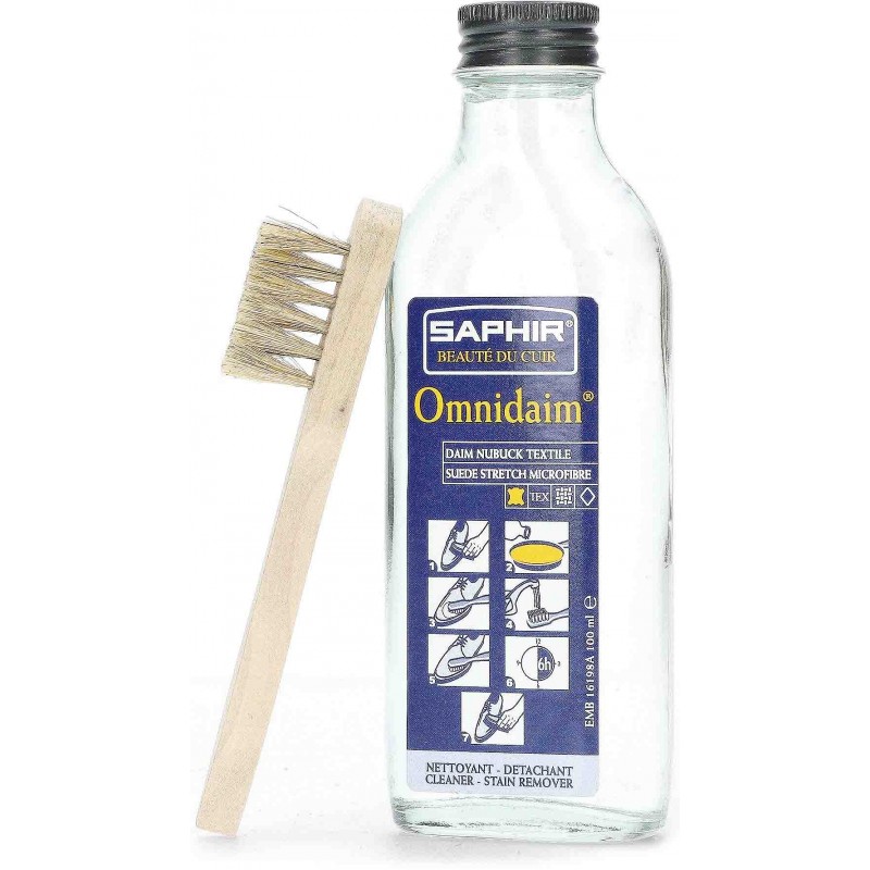 SAPHIR OMNIDAIM REINIGER FÜR WILDLEDER UND NUBUK 100ML MIT REFERENZ 16198A INCOLORO