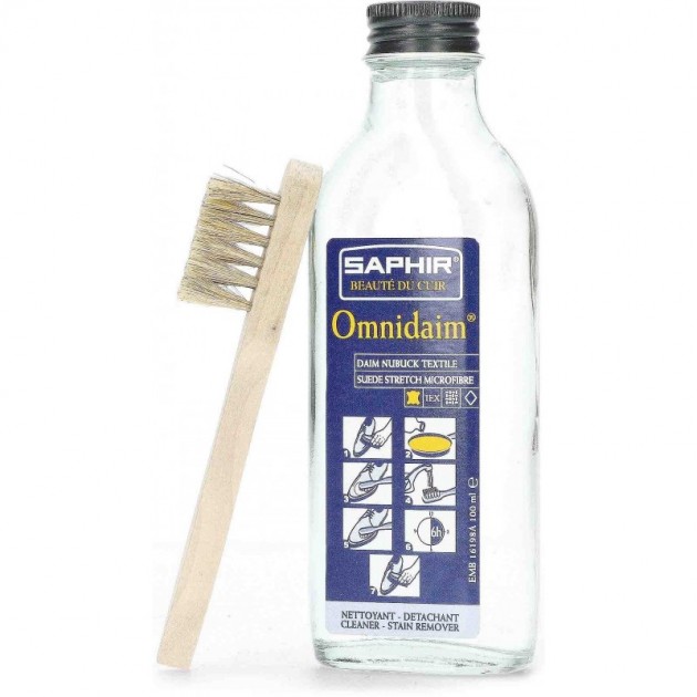 SAPHIR OMNIDAIM REINIGER FÜR WILDLEDER UND NUBUK 100ML MIT REFERENZ 16198A INCOLORO