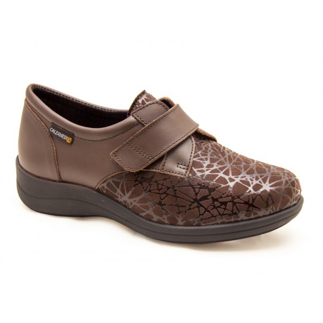 CASUAL VELCRO KOMFORTABLE DIABETISCHE ELASTISCHE CALZAMEDI-S MARRON CASUAL VELCRO KOMFORTABLE DIABETISCHE ELASTISCHE CALZAMEDI-S MARRON