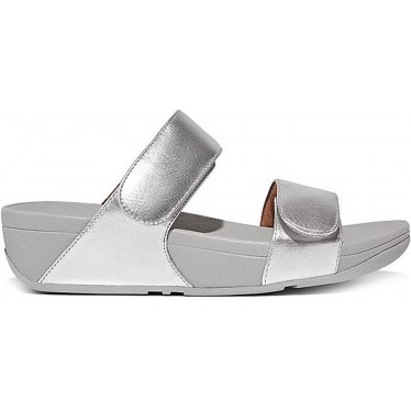 SANDALEN FITFLOP FV6 LULU VERSTELLBARE LEDER-SANDALEN SILVER