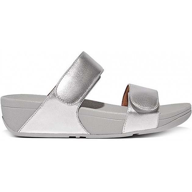 SANDALEN FITFLOP FV6 LULU VERSTELLBARE LEDER-SANDALEN SILVER