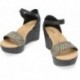 CLARKS ROSEEASE SANDALEN BLACK_LEATHER