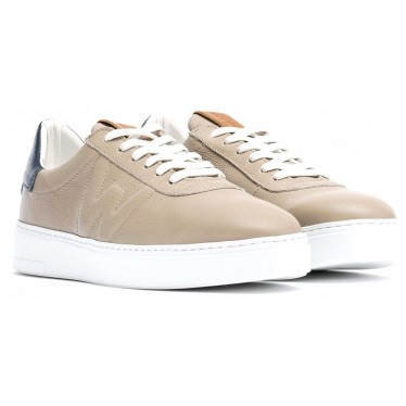 WONDERS GEPRÄGTE LEDERSNEAKERS CB-3920 TAUPE