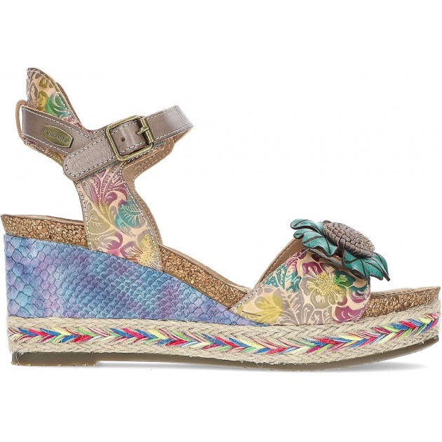 LAURA VITA FACYO SANDALEN FRORAL_GRIS LAURA VITA FACYO SANDALEN FRORAL_GRIS