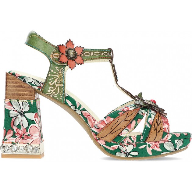 LAURA VITA NAYAO ABSATZSCHUHE FLORAL_VERDE LAURA VITA NAYAO ABSATZSCHUHE FLORAL_VERDE
