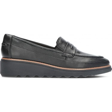 SHARON ASTER CLARKS LOAFERS BLACK