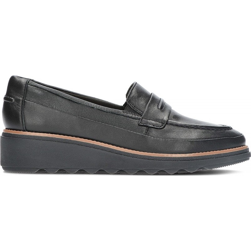 SHARON ASTER CLARKS LOAFERS BLACK