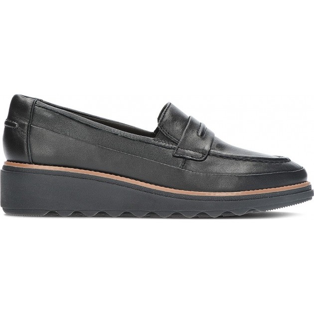 SHARON ASTER CLARKS LOAFERS BLACK