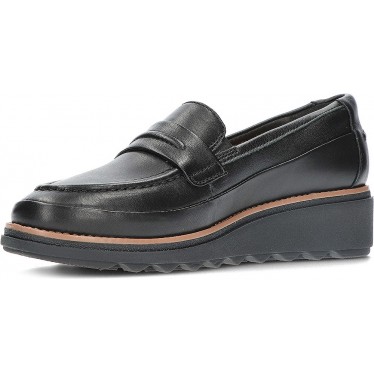 SHARON ASTER CLARKS LOAFERS BLACK