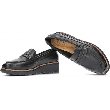 SHARON ASTER CLARKS LOAFERS BLACK