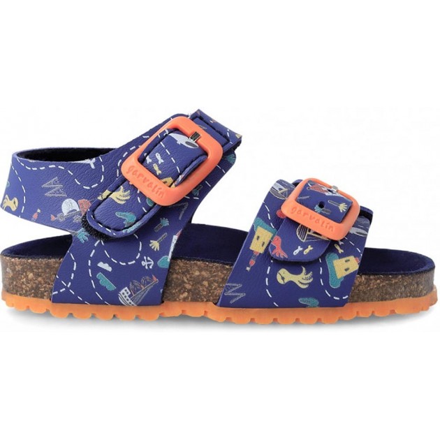 GARVALIN SANDALEN 232663 BIO GEDRUCKT AZUL_MARINO GARVALIN SANDALEN 232663 BIO GEDRUCKT AZUL_MARINO