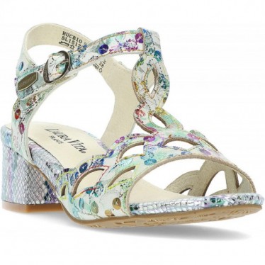 LAURA VITA HUCBIO SCHUHE MIT ABSATZ FLORAL_BLANCO