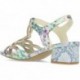 LAURA VITA HUCBIO SCHUHE MIT ABSATZ FLORAL_BLANCO