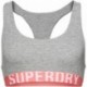 TOP SUPERDRY W3110356A CROP ARMBAND LOGO GREY