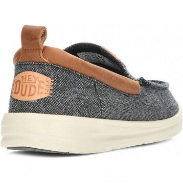 DUDE WALLY GRIP MOC WOLLLOAFERS CHARCOAL