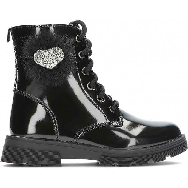CONGUITOS SCHNÜRSTIEFEL MIT POMPOM 305029 BLACK CONGUITOS SCHNÜRSTIEFEL MIT POMPOM 305029 BLACK