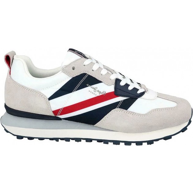 PEPE JEANS FOSTER MAN DRUCKSNEAKERS PMS30944 WHITE PEPE JEANS FOSTER MAN DRUCKSNEAKERS PMS30944 WHITE