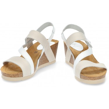 INTERBIOS Sandalen Komfortabler Keil 2019 GRIS_BLANCO