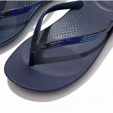 FITFLOP DG5 SPARKLE KLASSISCHE IQUSHION-SANDALEN MIDNIGHT_NAVY