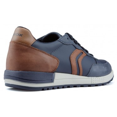 GEOX ALBEN Turnschuhe NAVY_COGNAC