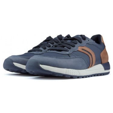 GEOX ALBEN Turnschuhe NAVY_COGNAC