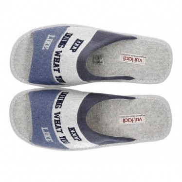 DOMESTIC SLIPPERS VULLADI 4554V ORGANIC AZUL