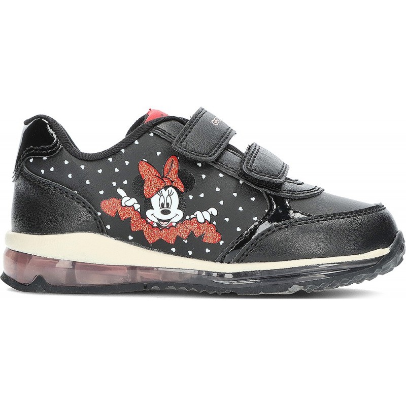 SNEAKERS MIT LEICHTEM GEOX MINNIE MOUSE B3685C BLACK
