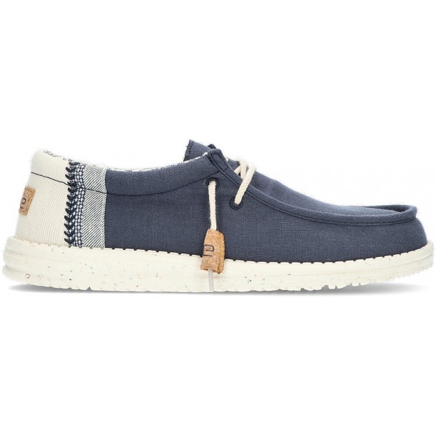 DUDE WALLY LEINENSCHUHE NAVY