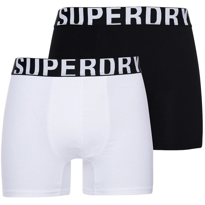 SUPERDRY BOXER M3110340A LOGO DOPPELPACK BLACK_WHITE