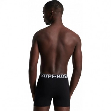 SUPERDRY BOXER M3110340A LOGO DOPPELPACK BLACK_WHITE