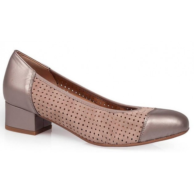 WOMEN'S COMFORT HEEL SHOES CALZAMEDI BEIGE WOMEN'S COMFORT HEEL SHOES CALZAMEDI BEIGE