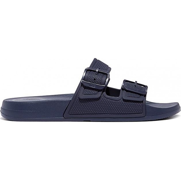 SANDALEN FITFLOP IQUSHION ZWEI-STEG-SCHNALLE SLIDES FD2 MIDNIGHT_NAVY