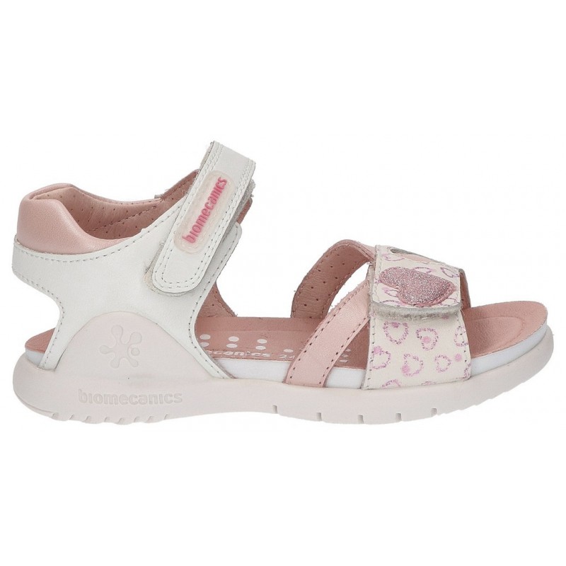 ASTRID GIRLS BIOMECANICS LEDERSANDALEN BLANCO