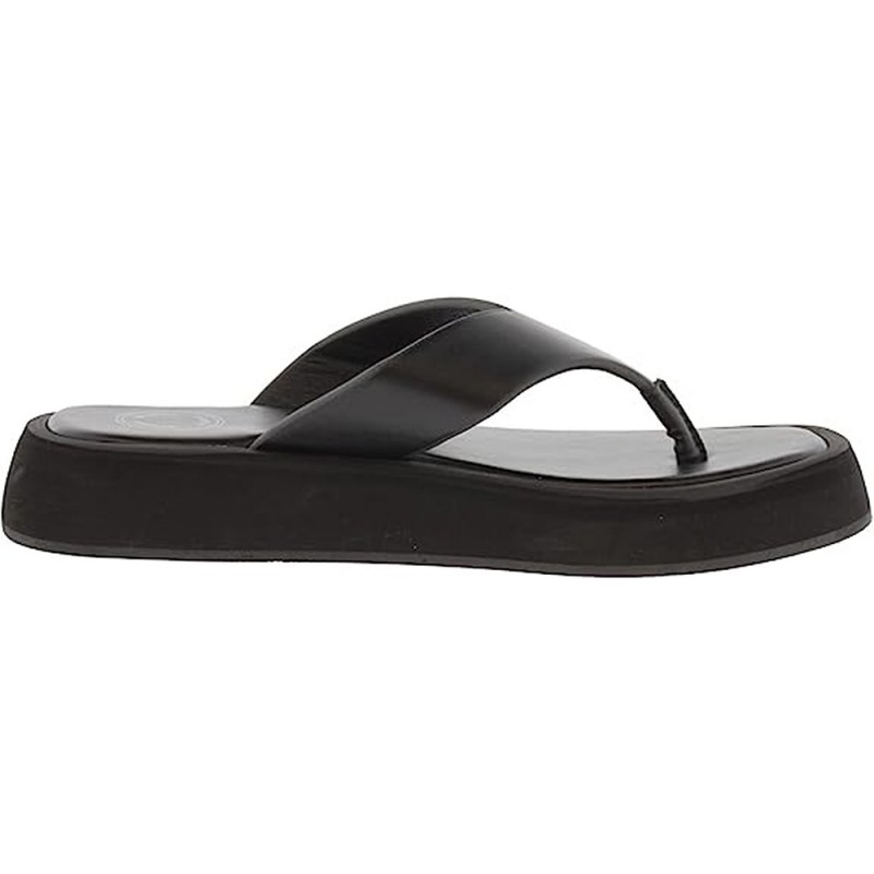 VICTORIA 1275100 FLIP-FLOPS MIT LEDER-EFFEKT BLACK